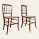 Set of 2 Chaviari Napoleon III cane chairs