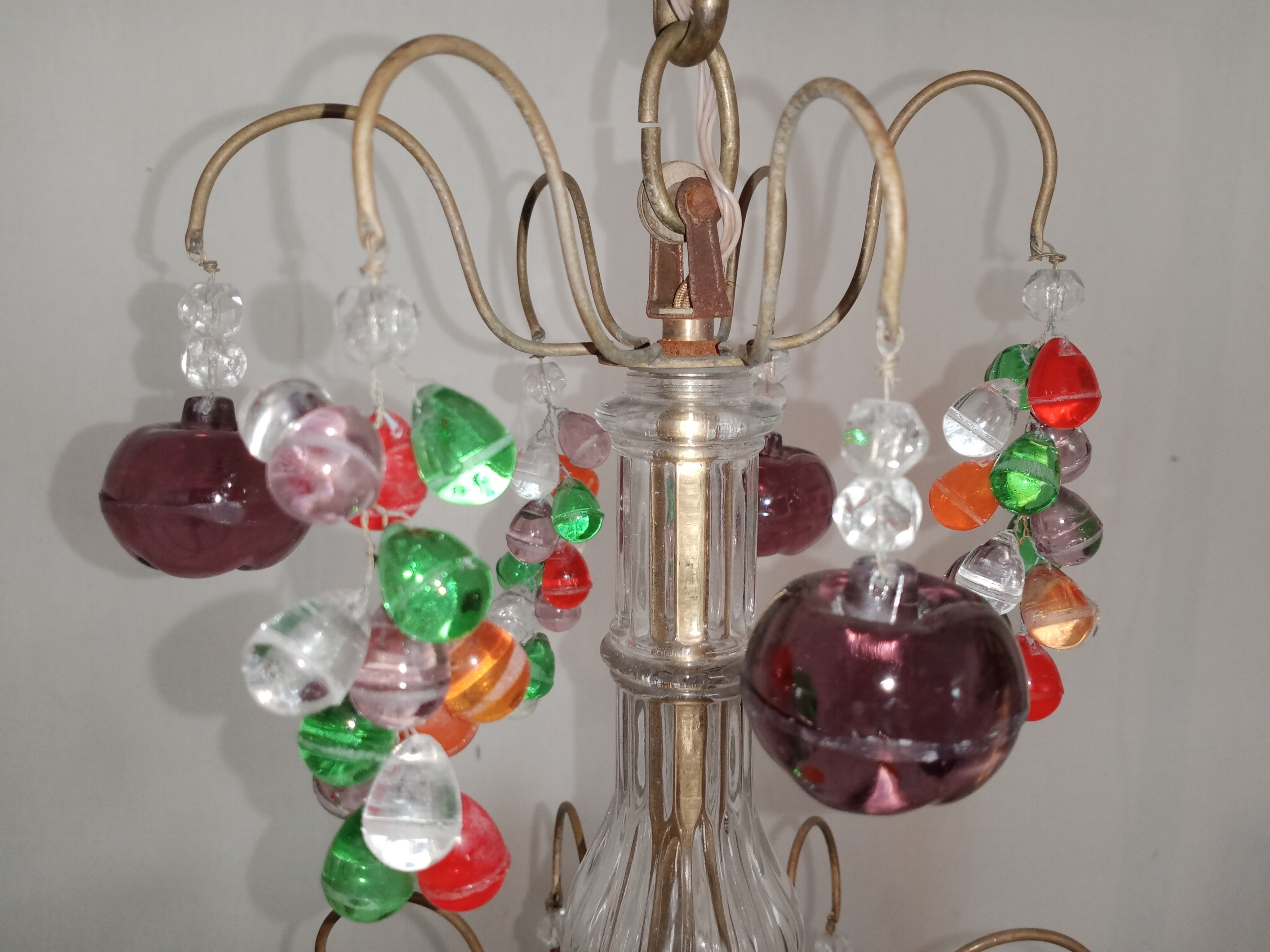Multicolored stamped chandelier