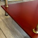 Vintage glass and brass coffee table