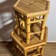 Vintage Boho Mid Century Bamboo Hexagonal Side Coffee Tables Flower Stools