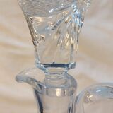 Set of 6 wine glasses and carafe in Lorraine Crystal - Gérard Model