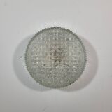 Vintage wall lamp in glass and black lacquered metal 1950s