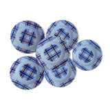 6 vintage grid plates St Amand