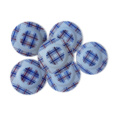 6 assiettes quadrillées vintage St Amand