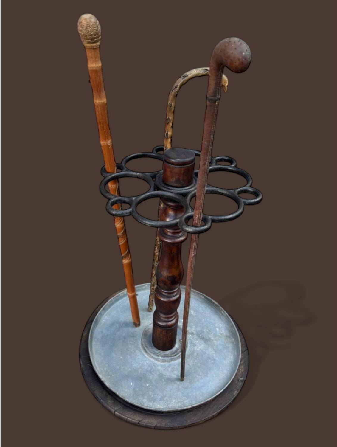 Important period walking stick and umbrella stand from the 1900s