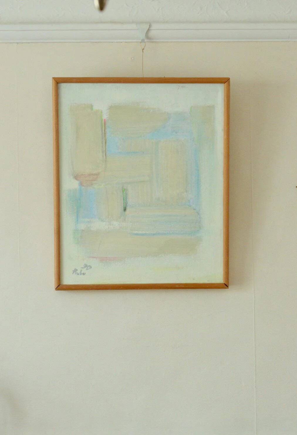 Original Swedish oil on canvas from the mid-century "Virginia" by Pabu.
