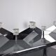 Pair of Peill & Putzler candlesticks, glass and metal, Germany, 1970
