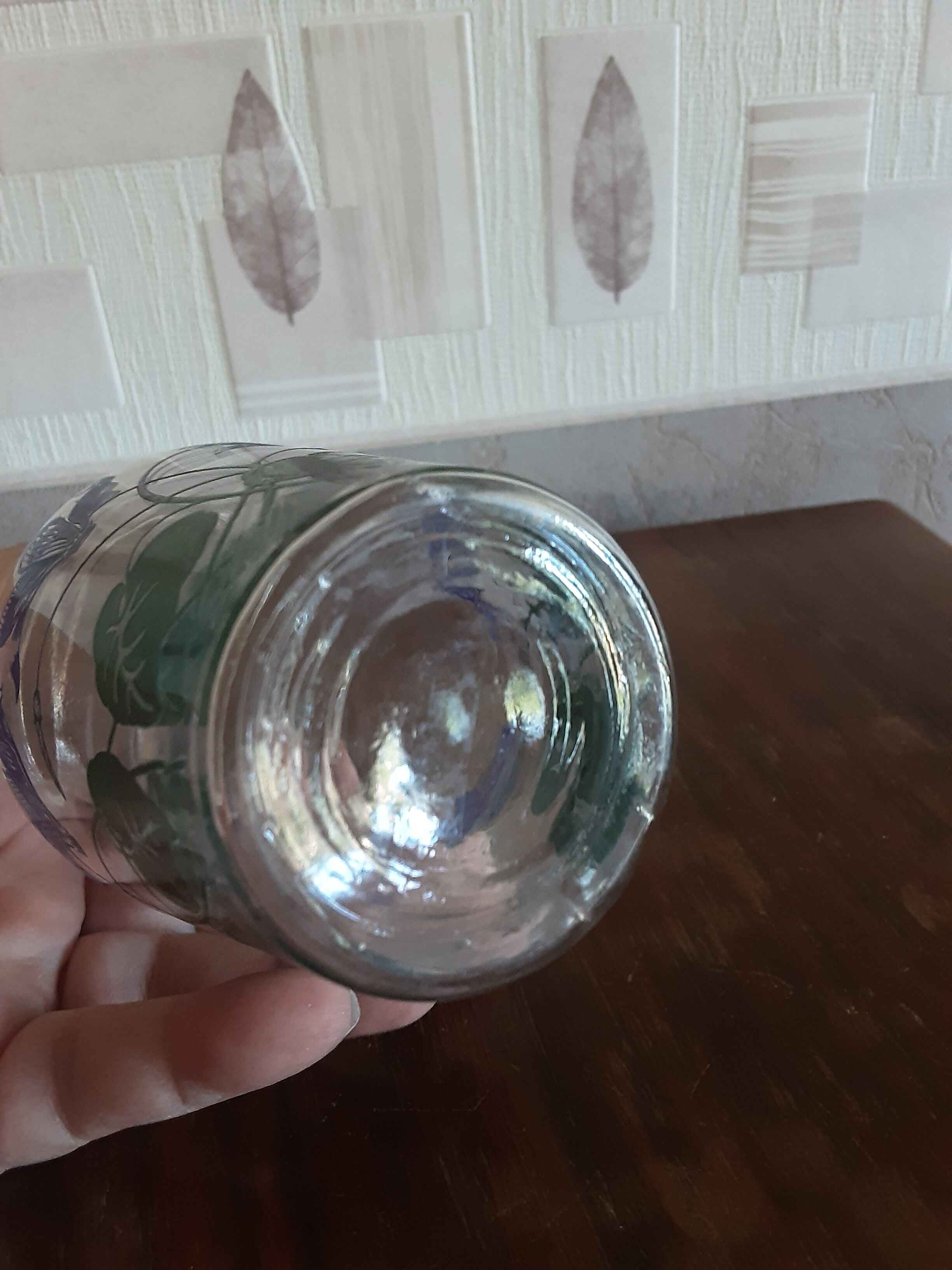 Glass hyacinth vase - vintage