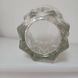 Glass vase, "leaves" pattern