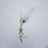 Wall light 50s 60s golden brass and glass shape cob