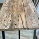 Wooden set and metal legs
