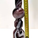 Purple and White Murano Glass Vase “Wave” by Carlo Moretti, Italy