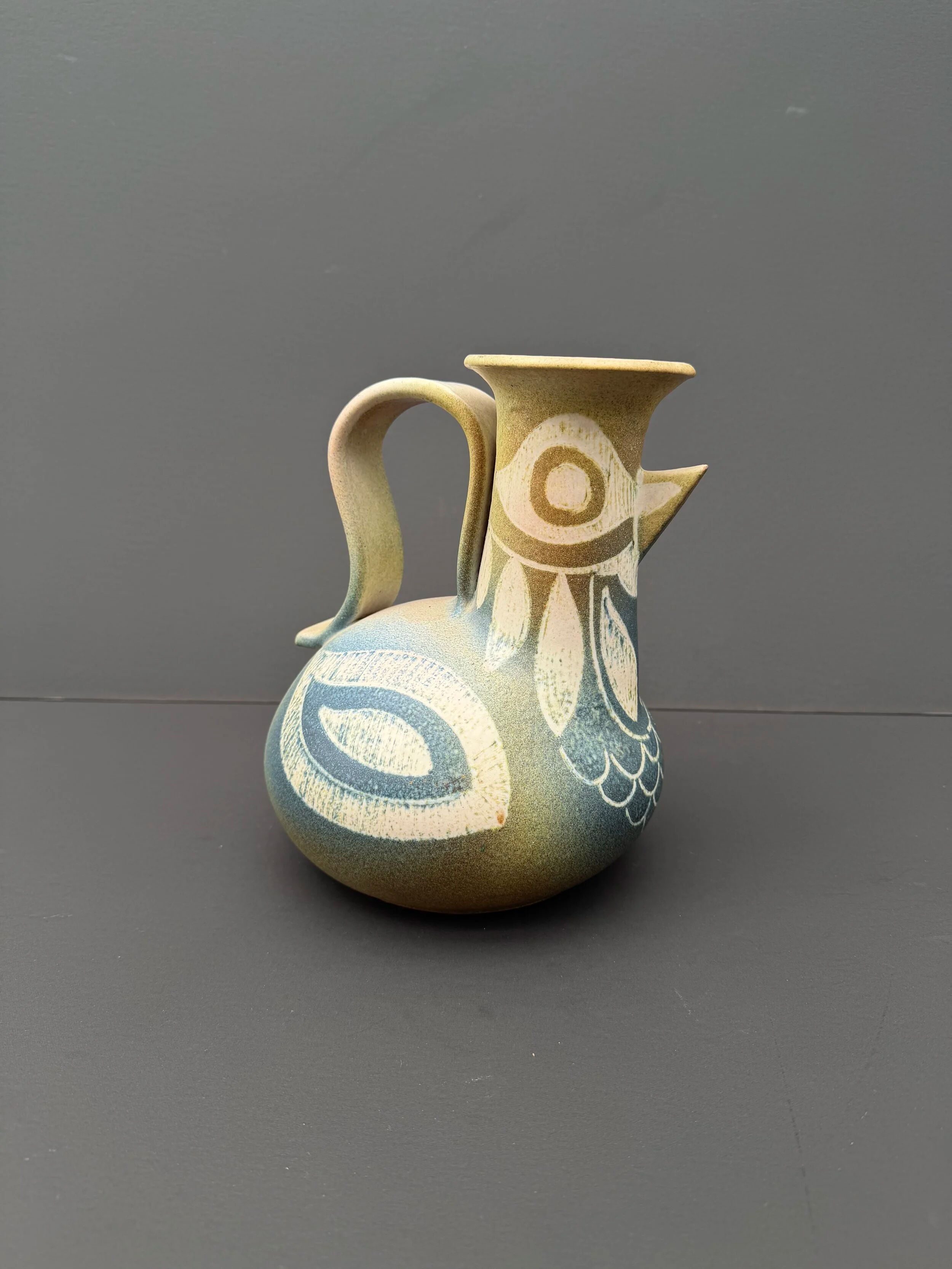 Ceramic jug signed, 1970