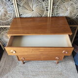 Vintage plated teak chest of drawers