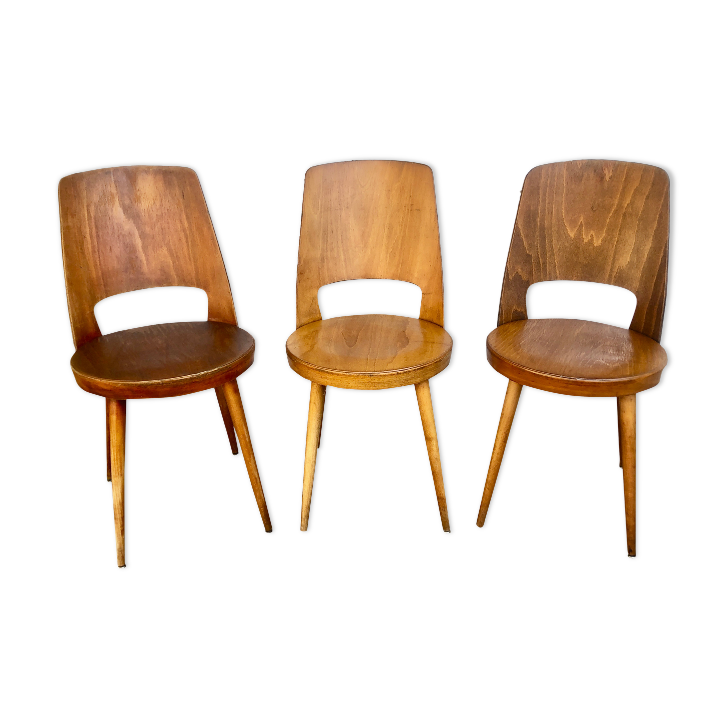 Set de 3 chaises bistrot Baumann Mondor