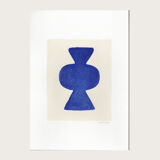 Abstract illustration M706 Klein blue signed eawy