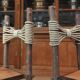Chaises vintage en bois et corde 1950s