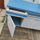 Kitchen cabinet in blue formica 4 doors 4 drawers