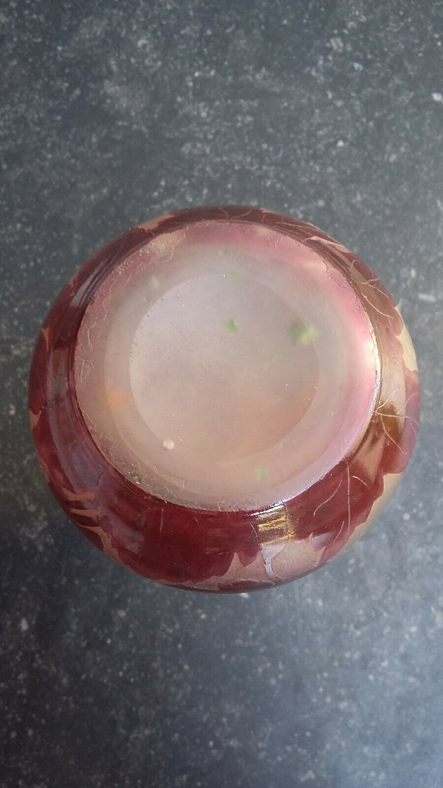 Soliflore Legras vase decorated with vine leaves