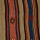 Tapis Kilim en laine tissé main, 5x8, bleu et rouge, 143x230 cm