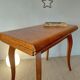 Spectacular Art Deco modular Console Table in walnut burl - 2 in 1