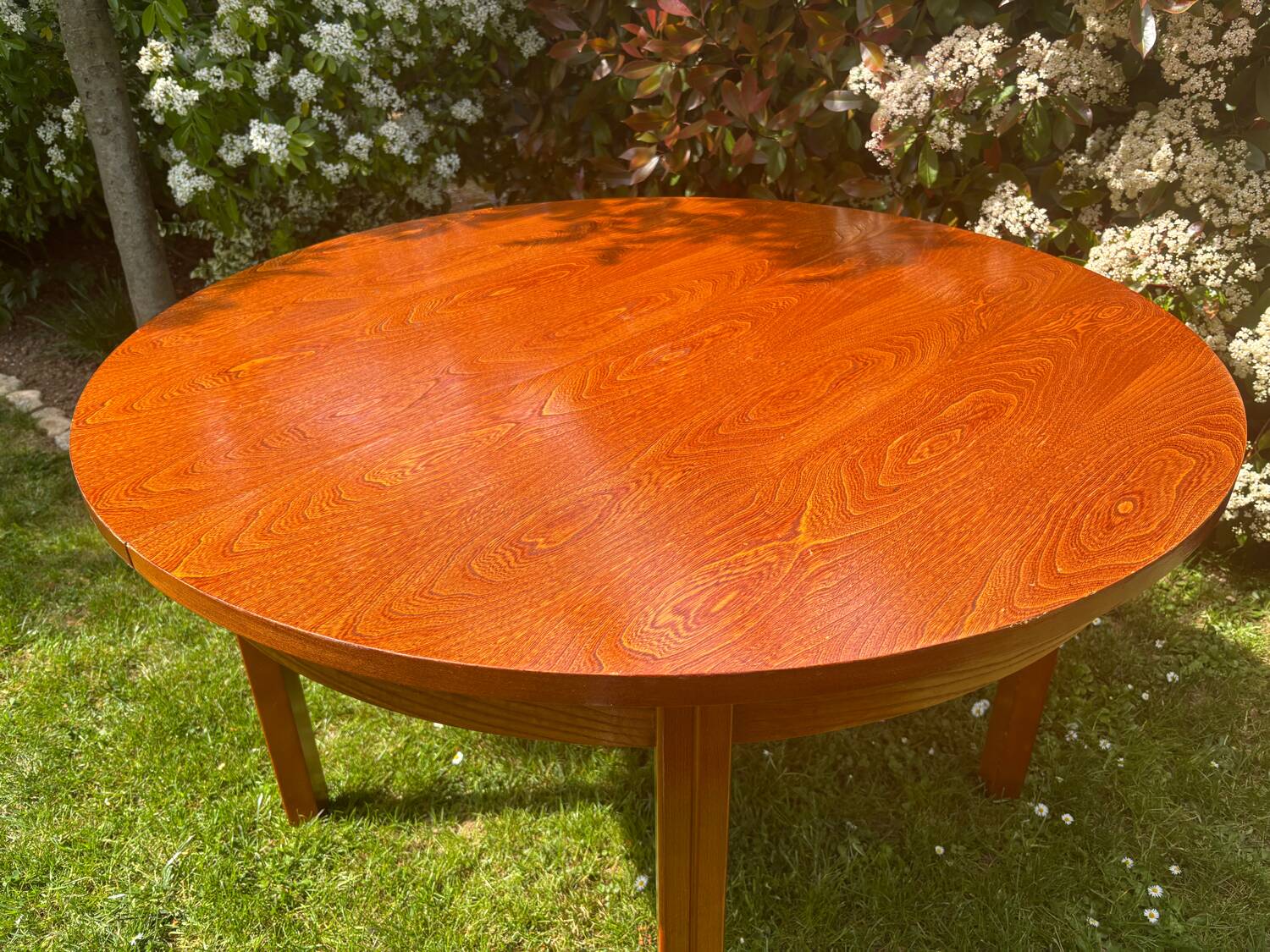 Table ronde extensible vintage