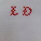 Old tea towel in thick cotton