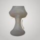 Vintage Murano Opaline Mushroom Lamp with Tinsel Diffuser? Smoke Table.