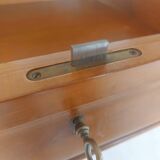 Wooden desk, leather top, extensions