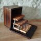 Vintage cigarette holder – Solid wood – 1950s–70s – Modernist style