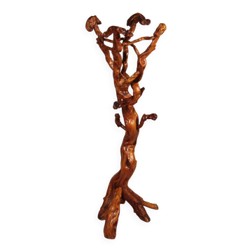 Porte-manteau sculptural en chêne – une œuvre fonctionnelle de la nature Italie 60