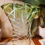 Vase in gradients of green Murano