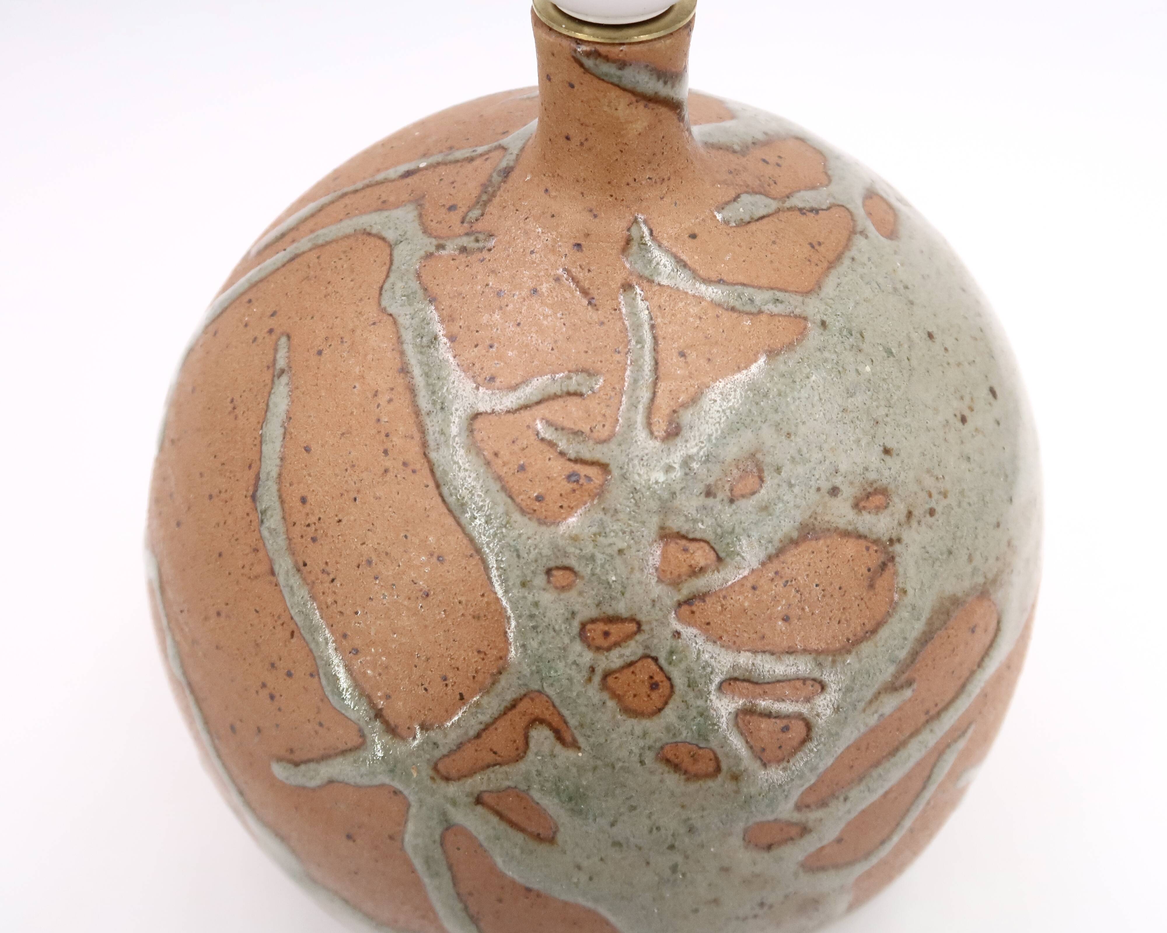 Ceramic lamp by Roland Zobel, Les Cyclades, 1970s