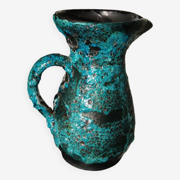 Vallauris vintage fat lava ceramic jug