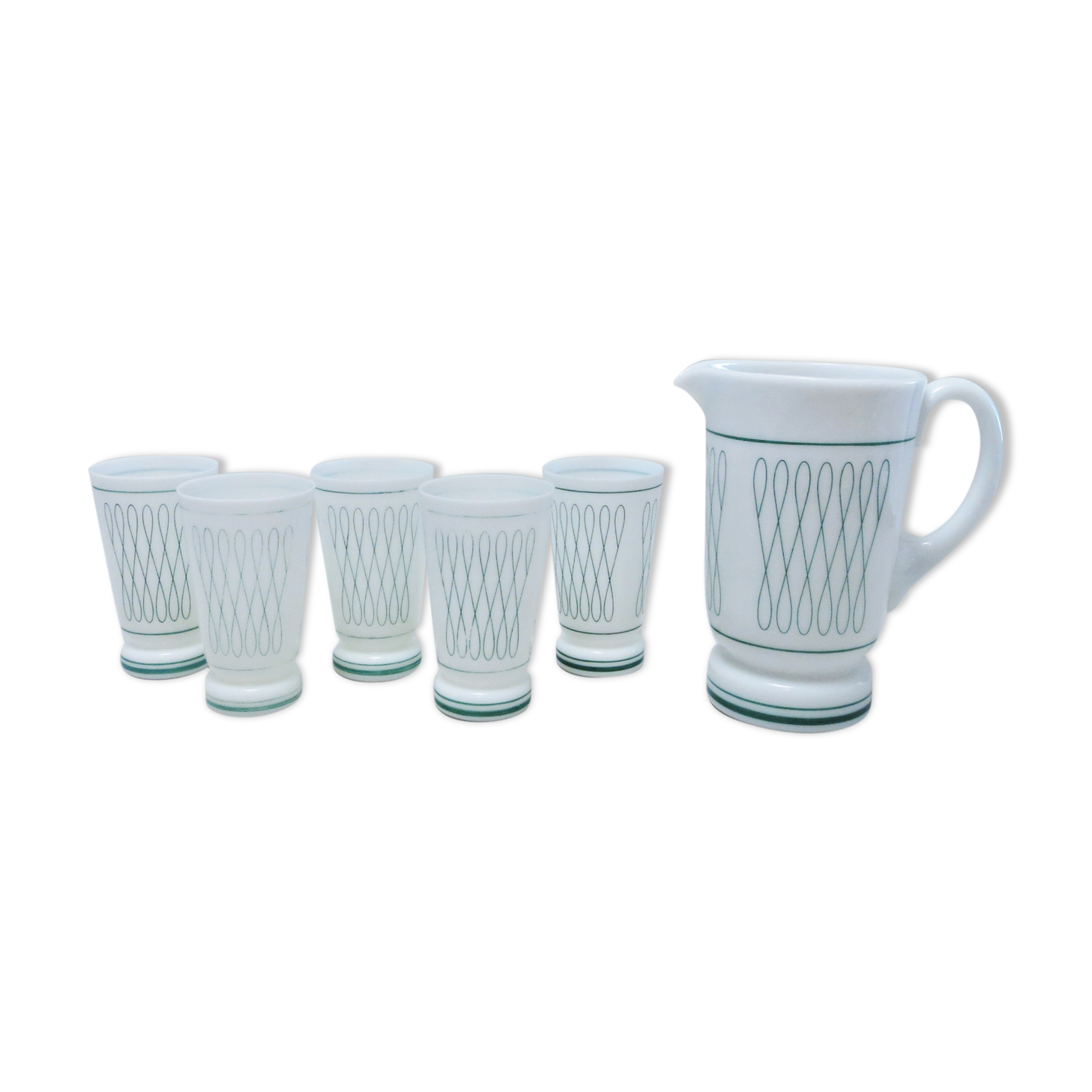 40s opaline orangeade service