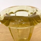 Art Deco vase in thick glass with an inverted rim, 1930s to 1950s.