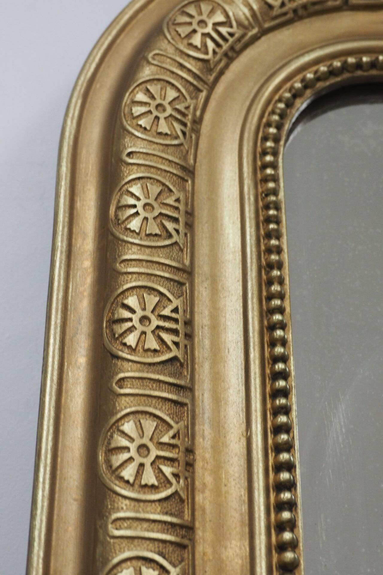 Very large Louis Philippe gilded trumeau mirror