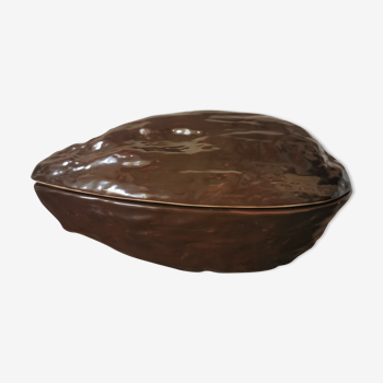 Boîte céramique cabosse fève de cacao