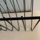 Magazine holder, black metal in Z, 1970