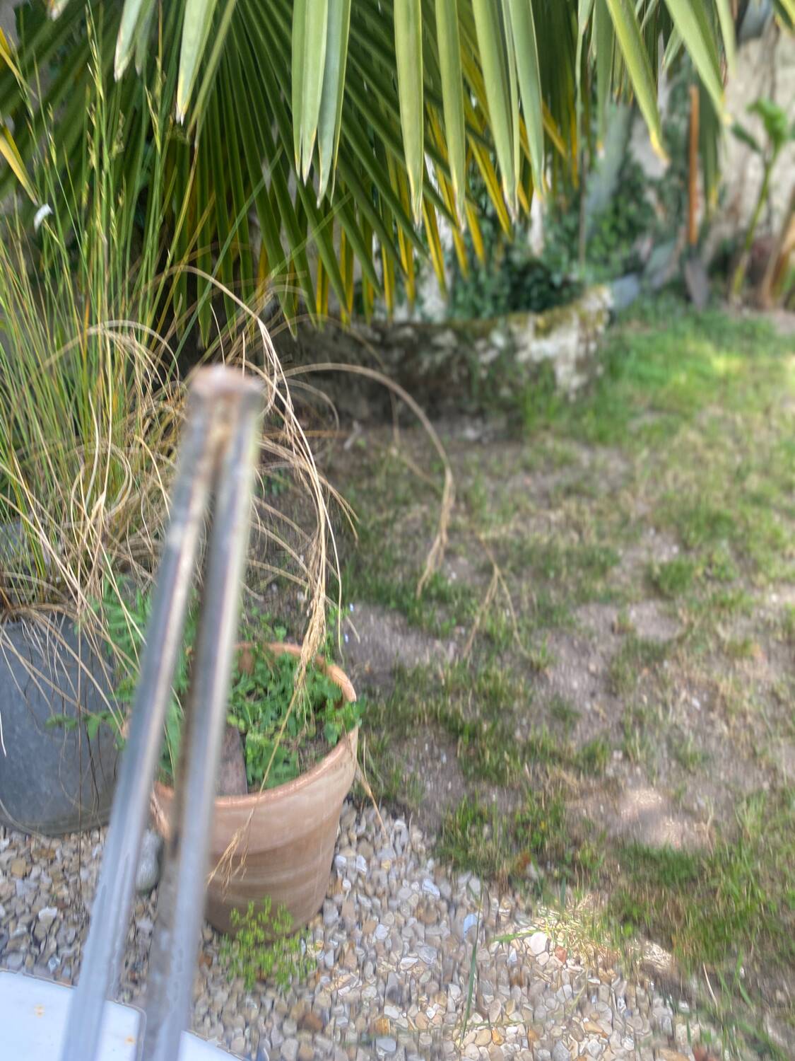 Vintage Formica stool with Eiffel legs