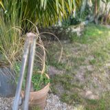 Vintage Formica stool with Eiffel legs