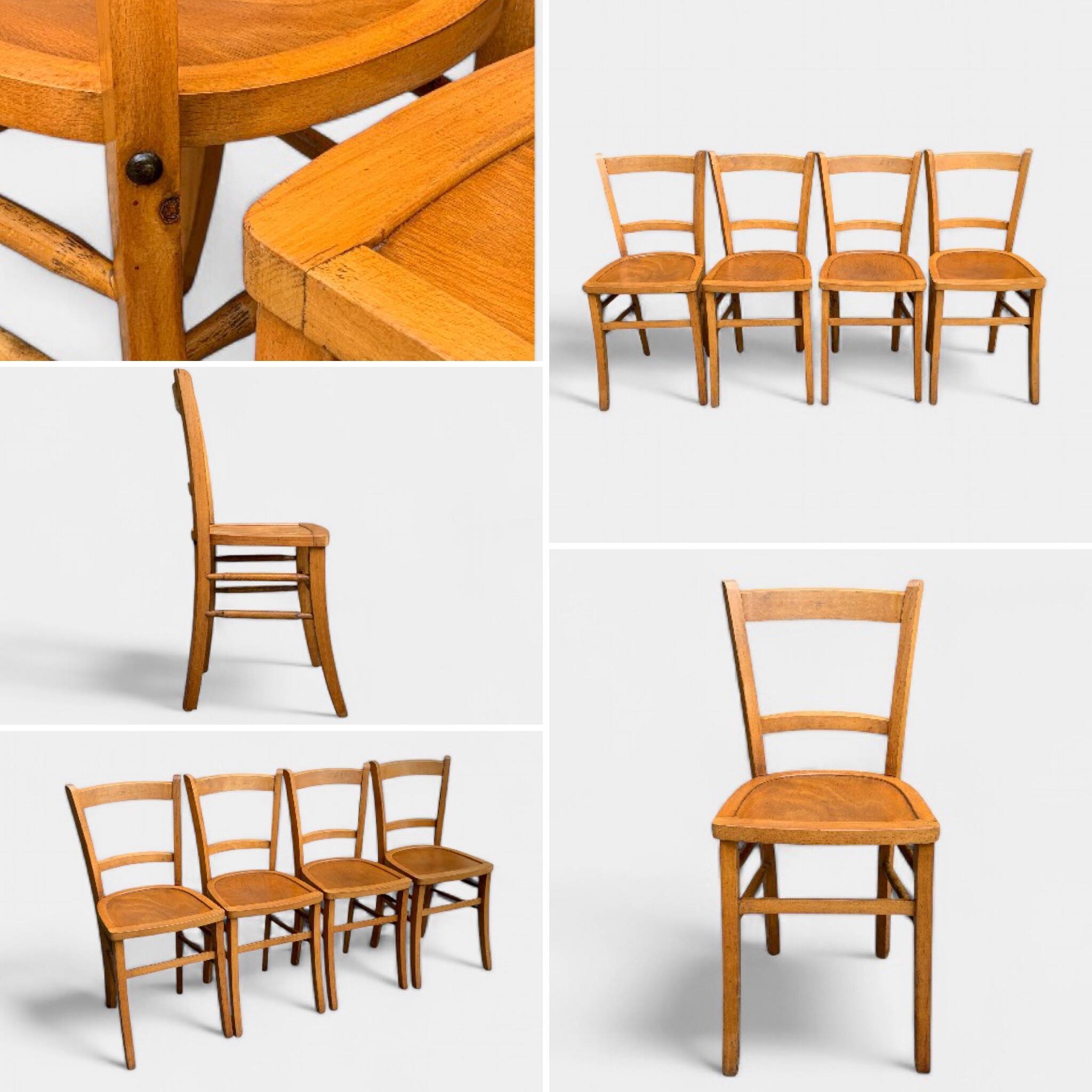 4 vintage Luterma bistro chairs 1940