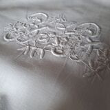 Pair of monogrammed pillowcases