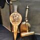 Old fire screen and accessories brass fireplace 1940 spark arrest fireplace firescreen