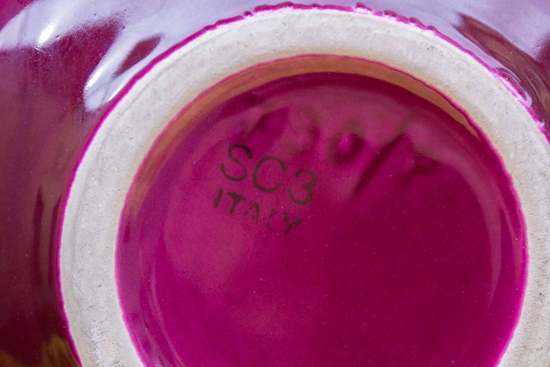 Ceramic vase from SIC and viola vase from SC3 Italia, 1960s, set of 3