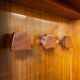 Specchio da ingresso vintage in teak, Italia, anni '50
