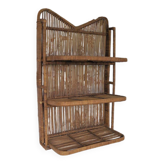 Wicker and rattan shelf