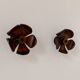 Vintage wall sconces, carved wood with floral pattern, France, 1960.