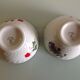 Two white bowls with floral decor in Limoges SD porcelain / vintage 60-70