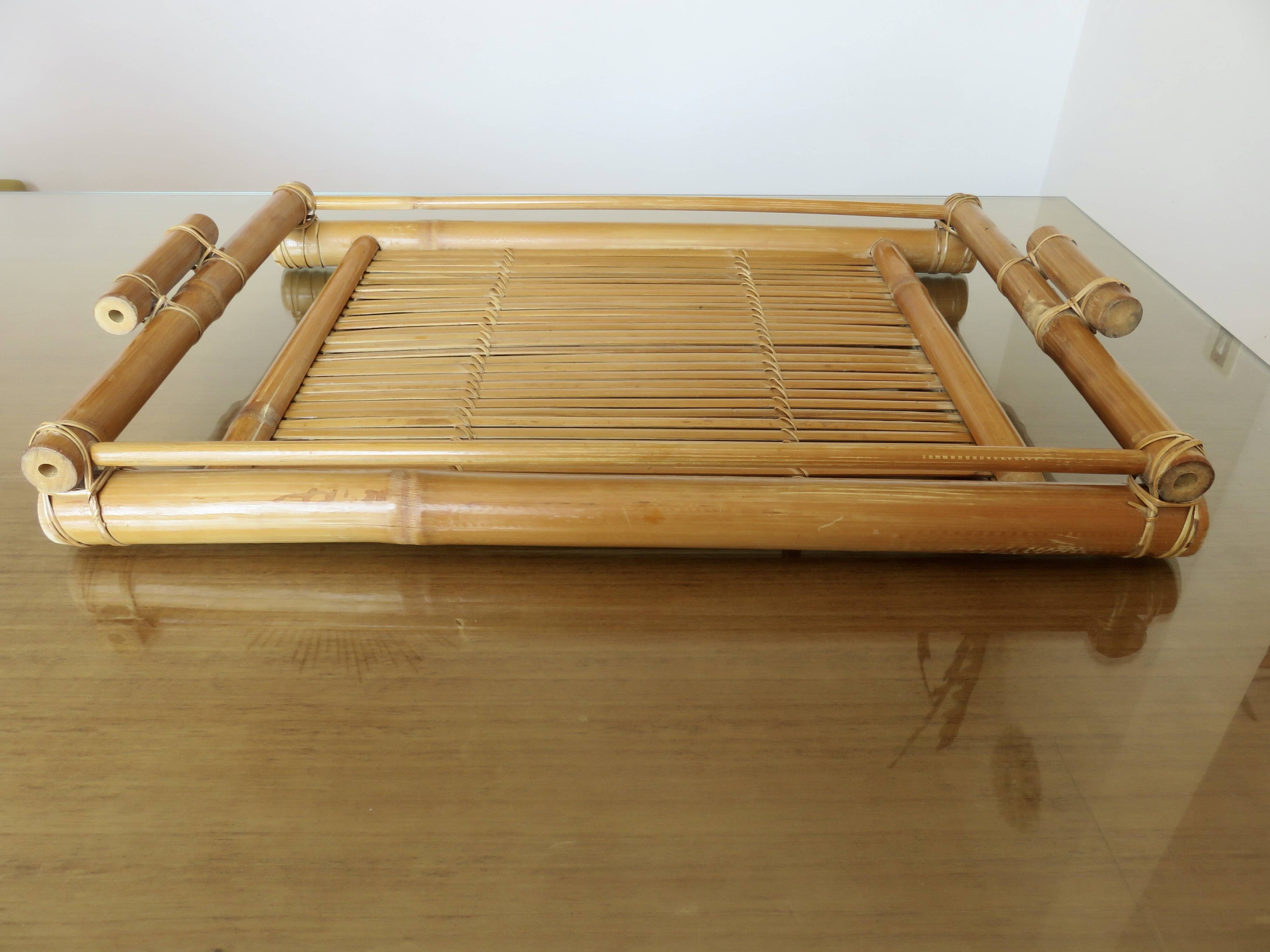 Bamboo tray 60s 70s